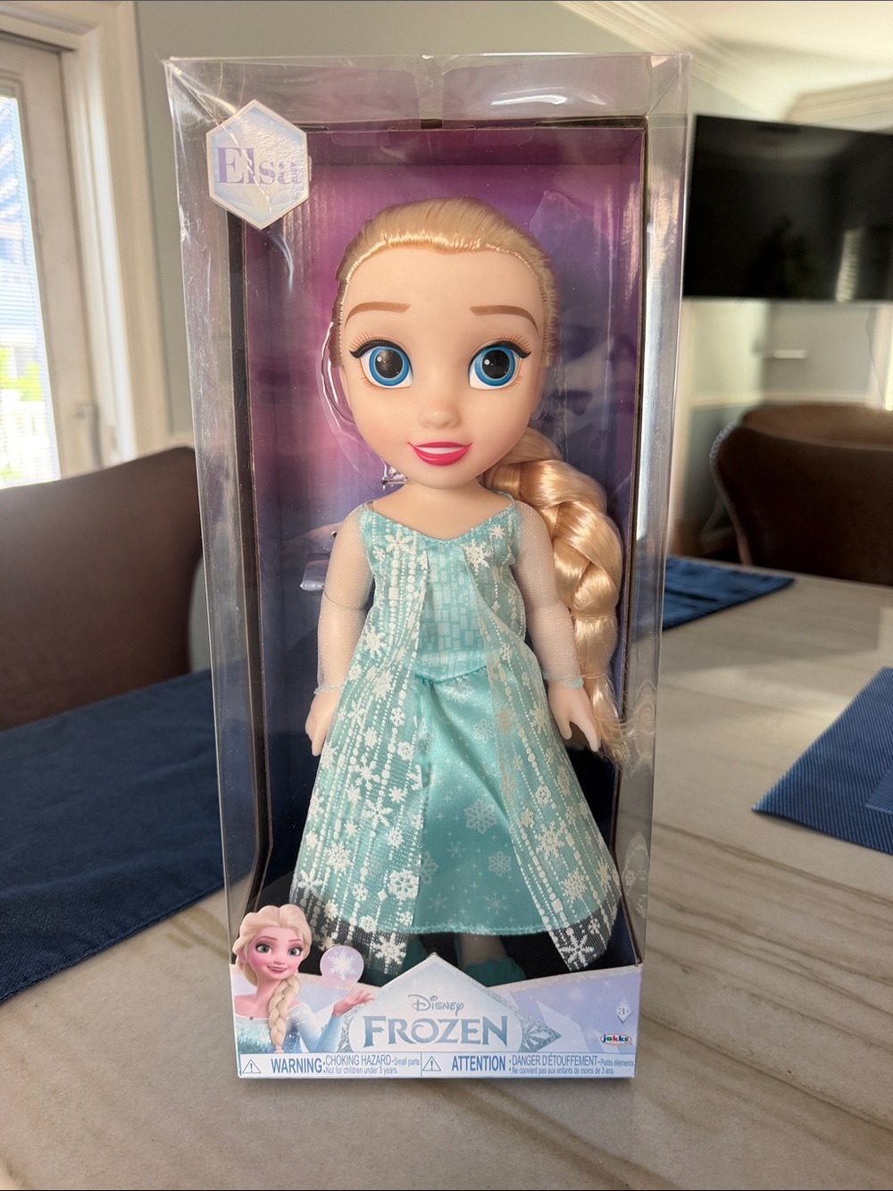 Disney Elsa Doll in Sparkling Aqua Blue Gown